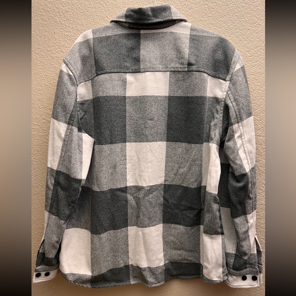 H&M Men’s Shacket Medium Black/White Size Large - Picture 2 of 4